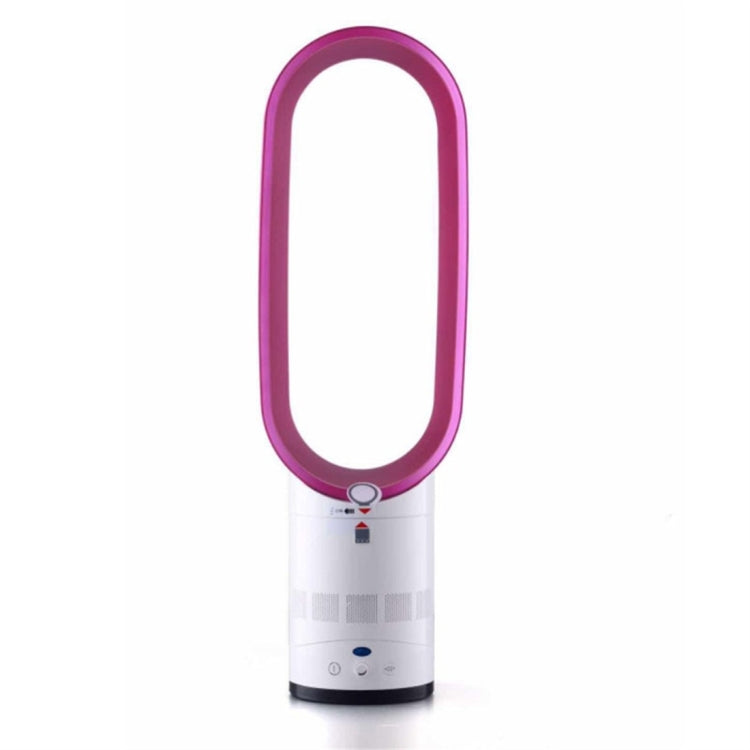 16 inch Household Mute Shaking Head Remote Control Desk Electric Leafless Fan (Rose Red)
