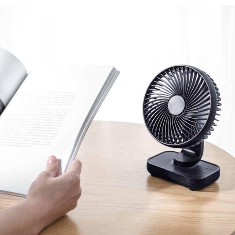 D606 4W USB Rechargeable Portable Four-speed Adjustable Desktop Fan(Black)
