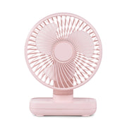 D606 4W USB Rechargeable Portable Four-speed Adjustable Desktop Fan(Pink)