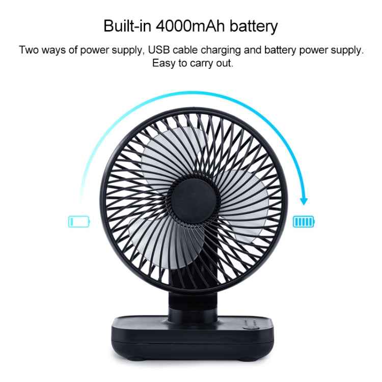 D606 4W USB Rechargeable Portable Four-speed Adjustable Desktop Fan(Pink)