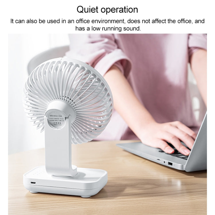 D606 4W USB Rechargeable Portable Four-speed Adjustable Desktop Fan(Pink)