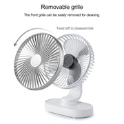 D77 4W Micro USB & USB-C / Type-C Rechargeable Portable Four-speed Adjustable Automatic Head Shaking Desktop Fan(Pink)