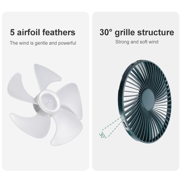 F701 Desktop Electric Fan with LED Display (Green)