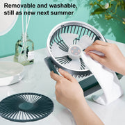 F701 Desktop Electric Fan with LED Display (Green)