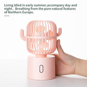 F6 Cactus Portable Mini Fan USB Shaking Head Handheld Desk Electric Fan (Pink)