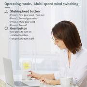 F6 Cactus Portable Mini Fan USB Shaking Head Handheld Desk Electric Fan (Pink)
