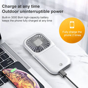F20 Electroplating Handheld Fan Portable Desktop Folding Mute USB Hanging Neck Fan (Green)