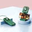 F30 Electroplating Handheld Fan Portable Desktop Folding Mute USB Hanging Neck Fan, Upgraded Version (Green) - Electric Fans by PMC TechLife | Online Shopping South Africa | PMC TechLife | Buy Now Pay Later Mobicred