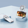 F30 Electroplating Handheld Fan Portable Desktop Folding Mute USB Hanging Neck Fan, Upgraded Version (White) - free shipping - PMC TechLife - Order now!