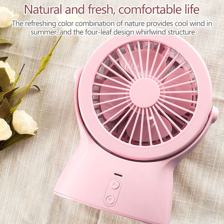 S1 Multi-function Portable USB Charging Mute Desktop Electric Fan Table Lamp, with 3 Speed Control (Mint Green)
