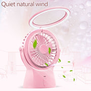 S1 Multi-function Portable USB Charging Mute Desktop Electric Fan Table Lamp, with 3 Speed Control (Sky Blue)