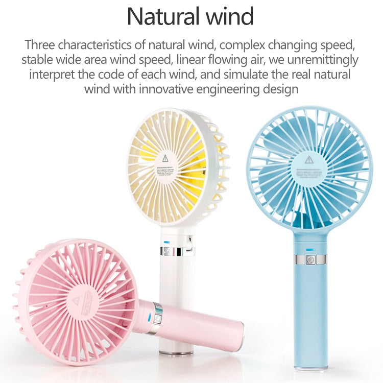 S2 Portable Foldable Handheld Electric Fan, with 3 Speed Control & Night Light (Pink)