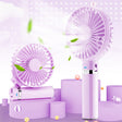 S2 Portable Foldable Handheld Electric Fan, with 3 Speed Control & Night Light (Purple) - Electric Fans by PMC TechLife | Online Shopping South Africa | PMC TechLife | Buy Now Pay Later Mobicred