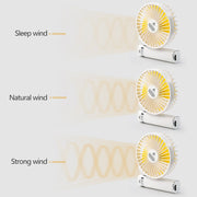 S2 Portable Foldable Handheld Electric Fan, with 3 Speed Control & Night Light (Purple)