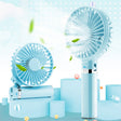 S2 Portable Foldable Handheld Electric Fan, with 3 Speed Control & Night Light (Sky Blue) - Electric Fans by PMC TechLife | Online Shopping South Africa | PMC TechLife | Buy Now Pay Later Mobicred