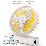 S2 Portable Foldable Handheld Electric Fan, with 3 Speed Control & Night Light (Sky Blue)