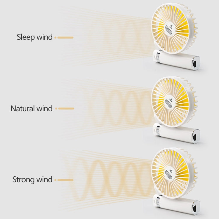 S2 Portable Foldable Handheld Electric Fan, with 3 Speed Control & Night Light (Sky Blue)