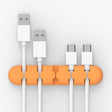 ORICO CBS5 Silicone Material Desktop Cable Manager Winder Fixer, Size: 9.6*2*1.2cm(Orange) - free shipping - PMC TechLife - Order now!