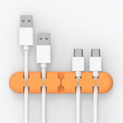 ORICO CBS5 Silicone Material Desktop Cable Manager Winder Fixer, Size: 9.6*2*1.2cm(Orange)