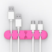 ORICO CBS5 Silicone Material Desktop Cable Manager Winder Fixer, Size: 9.6*2*1.2cm(Pink)