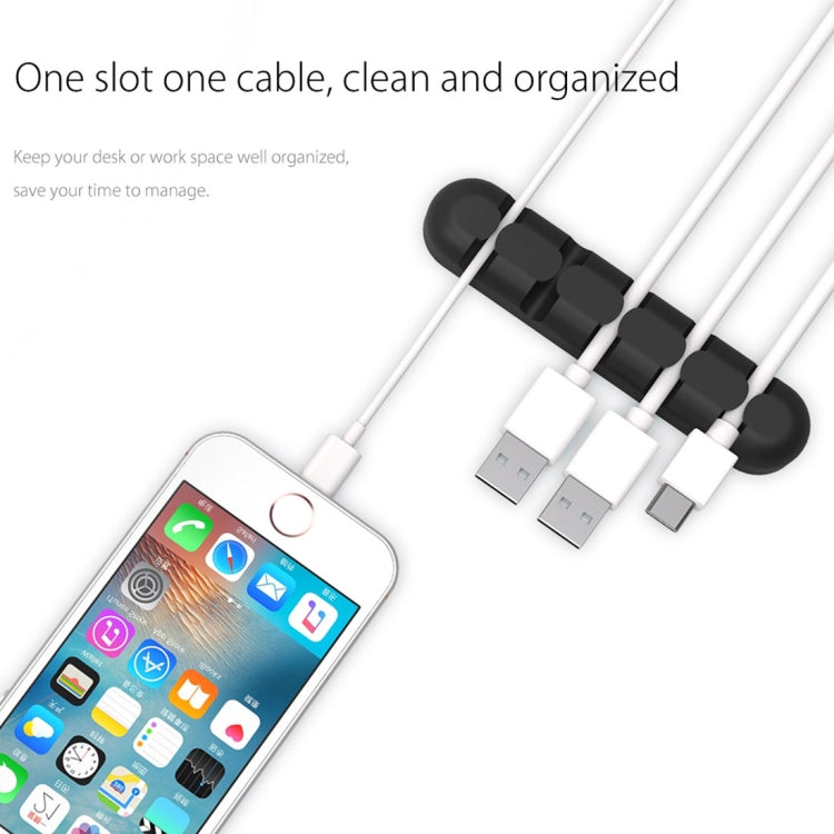ORICO CBS5 Silicone Material Desktop Cable Manager Winder Fixer, Size: 9.6*2*1.2cm(Grey)