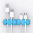 ORICO CBS5 Silicone Material Desktop Cable Manager Winder Fixer, Size: 9.6*2*1.2cm(Blue) - Cable Organizer by ORICO | Online Shopping South Africa | PMC TechLife | Buy Now Pay Later Mobicred