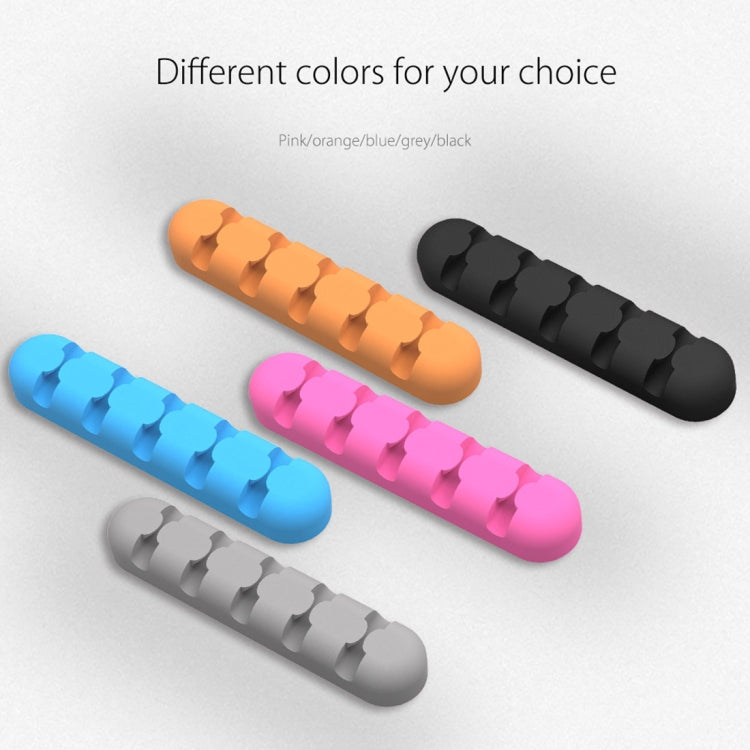 ORICO CBS5 Silicone Material Desktop Cable Manager Winder Fixer, Size: 9.6*2*1.2cm(Pink)