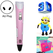 Hand-held 3D Printing Pen, AU Plug (Pink)