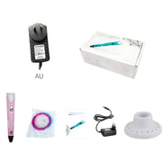 Hand-held 3D Printing Pen, AU Plug (Pink)