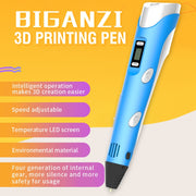 Hand-held 3D Printing Pen, AU Plug (Purple)