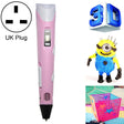Hand-held 3D Printing Pen, UK Plug (Pink) - 3D Printer by PMC TechLife | Online Shopping South Africa | PMC TechLife | Buy Now Pay Later Mobicred