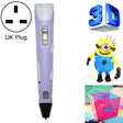Hand-held 3D Printing Pen, UK Plug (Purple) - 3D Printer by PMC TechLife | Online Shopping South Africa | PMC TechLife | Buy Now Pay Later Mobicred