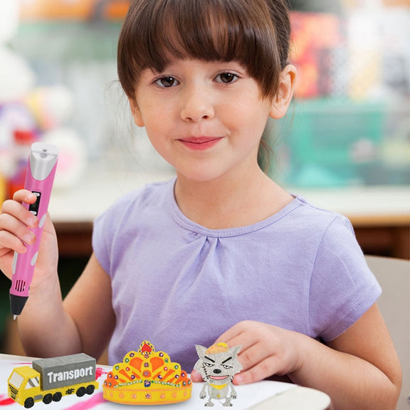 Hand-held 3D Printing Pen, UK Plug (Purple)