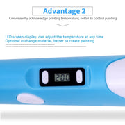 Hand-held 3D Printing Pen, US Plug(Pink)