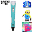 Hand-held 3D Printing Pen, USB Plug(Blue) - 3D Printer by PMC TechLife | Online Shopping South Africa | PMC TechLife | Buy Now Pay Later Mobicred