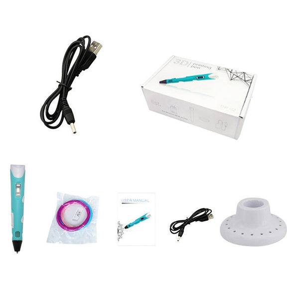 Hand-held 3D Printing Pen, USB Plug(Blue)