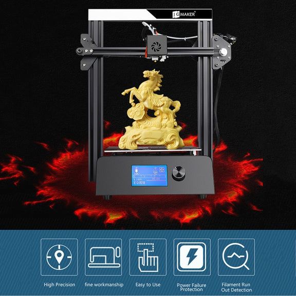 JGAURORA Magic 250W LCD Display Desktop 3D Printer with Knob Control