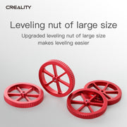 Creality Metal Red Hand Screwed Leveling Nut for Ender-3 / Ender-3 Pro / Ender-3 V2 / CR-10 Pro V2 3D Printer (Red)