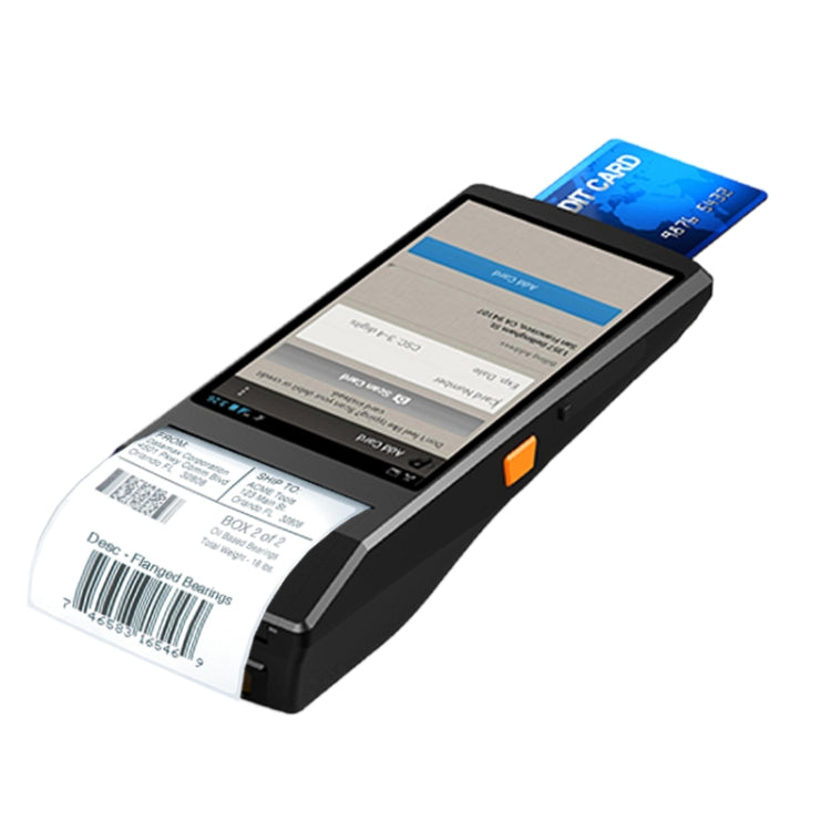 PDA-5501 Multi-function 5.5 inch IPS Screen IP65 Protection All-in-one Intelligent Terminal, Built-in Thermal Line Printer & MIC & Speaker, Support WiFi & Bluetooth & GPS(Black)