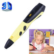 Gen 6th ABS / PLA Filament Kids DIY Drawing 3D Printing Pen with LCD Display(Yellow+Black) - 3D Printer by PMC TechLife | Online Shopping South Africa | PMC TechLife | Buy Now Pay Later Mobicred