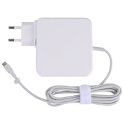 87W USB-C / Type-C Power Adapter Portable Charger with 1.8m Charging Cable, EU Plug(White)