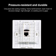 CAT.6 Shielded Pass-through Network Module, Single Port Panel + Shielded Pass-through (Grey)