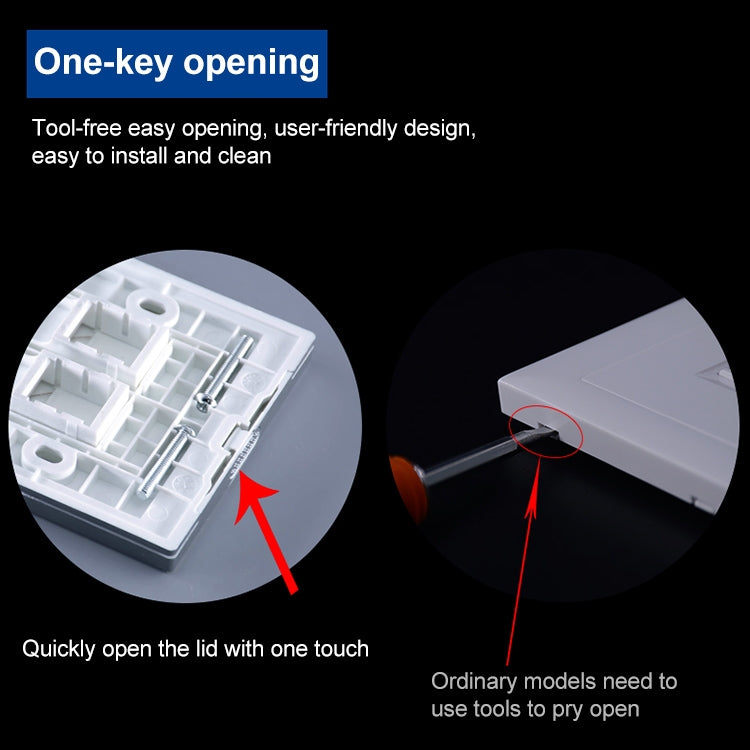 CAT.6 Shielded Pass-through Network Module, Single Port Panel + Shielded Pass-through (Grey)