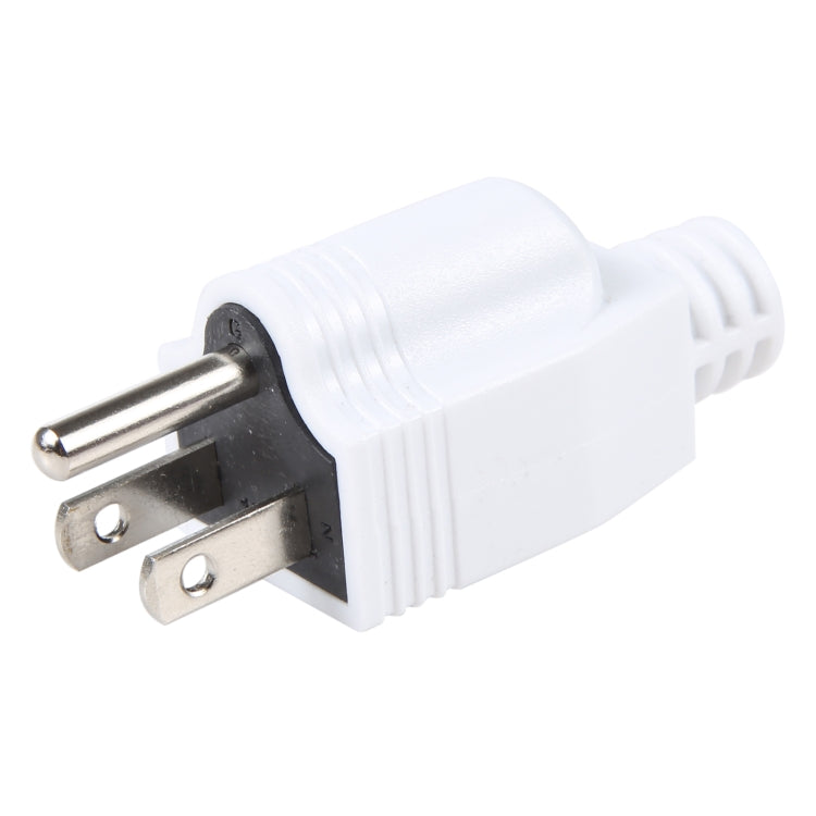 US Plug Male AC Wall Universal Travel Power Socket Plug Adapter (White)