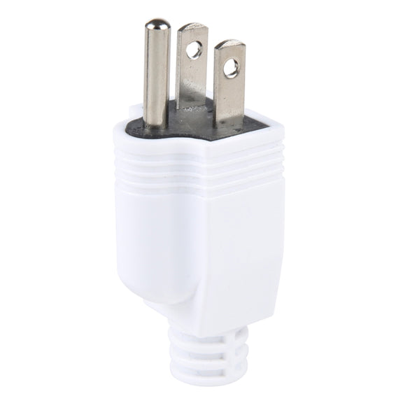 US Plug Male AC Wall Universal Travel Power Socket Plug Adapter (White)