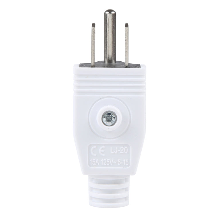 US Plug Male AC Wall Universal Travel Power Socket Plug Adapter (White)