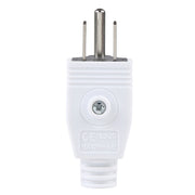 US Plug Male AC Wall Universal Travel Power Socket Plug Adapter (White)