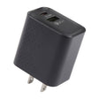 LZ-105A+C PD 20W USB-C/Type-C+QC 3.0 USB Ports Dot Pattern Travel Charger, US Plug(Black) - free shipping - PMC TechLife - Order now!
