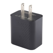 LZ-105A+C PD 20W USB-C/Type-C+QC 3.0 USB Ports Dot Pattern Travel Charger, US Plug(Black)