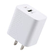 LZ-105A+C PD 20W USB-C/Type-C+QC 3.0 USB Ports Dot Pattern Travel Charger, US Plug(White) - free shipping - PMC TechLife - Order now!